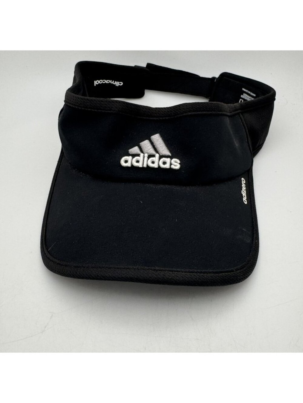 Adidas Adizero Climacool Visor Hat Black Adjustable Running Tennis Golf Sun Cap